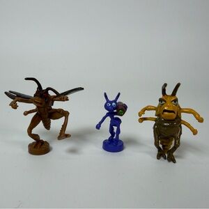VTG Disney A Bug’s Life Mini Toy Figures Battle of the Ant Brigade 1998 3 pcs